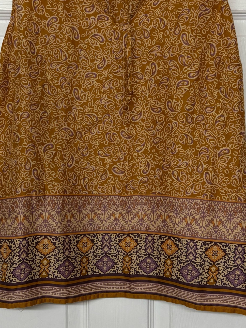 J. Jill Mustard Yellow and Purple Print Top Sz LP - Picture 3 of 4